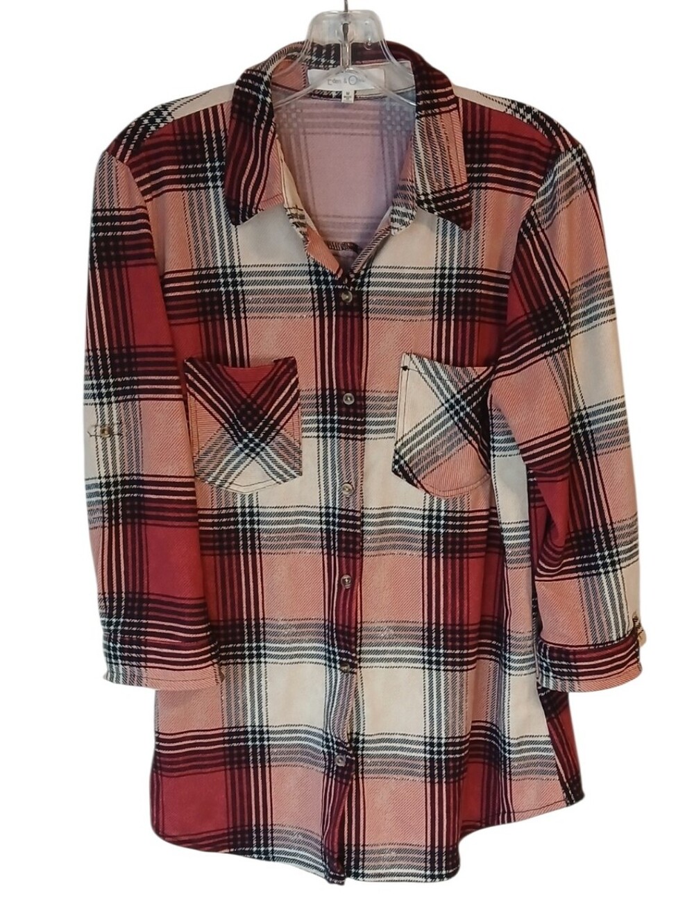Eden & Olivia Plaid Top Size Medium